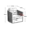 Akoasm 360 Degree Soft Accent Lounge Swivel Barrel ArmChair With Pillow For Living Room, Office & Bedroom-Brown - 2 of 4