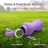 MaseiKar Collapsible Water Bottle Reusable Silicone Water Bottles for Travel Sports Gym Camping Hiking Essentials Doughnut Style 20oz BPA Free - 3 of 4