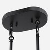 DORESshop 3-Light Black Island Pendant Light Fixture, E26 Sockets, Metal Construction, Bulbs Not Included - 2 of 2