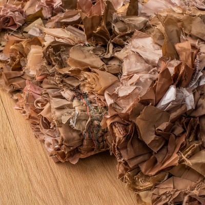 Natural Multi 5' x 8' Handmade Shag Area Rug
