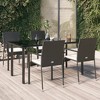 vidaXL Garden Dining Set Black, Cream White - 2 of 4