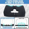 Itopfox Memory Foam Bed Sore Cushion for Buttocks, Pressure Relief Pillow for Sitting & Sleeping, T-Shaped Opening Tailbone Support, Dark Grey - 4 of 4