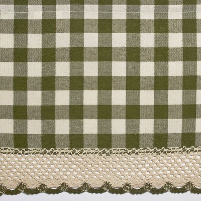 GoodGram Country Farmhouse Plaid Rod Pocket Window Valance Treatment
