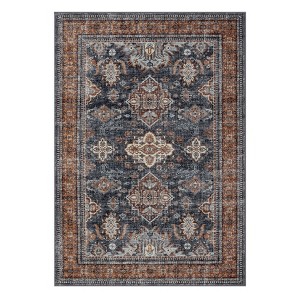 COZONY Washable Area Rug – Vintage Oriental Low Pile Carpet, Non-Slip Neutral Farmhouse Rug for Living Room, Bedroom, Nursery & Office - 1 of 4
