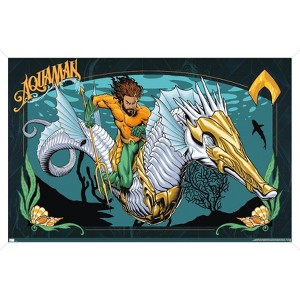 Trends International Aquaman and the Lost Kingdom - llustration Framed Wall Poster Prints - 1 of 4