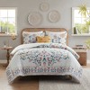4 Pcs Shabby Chic Floral Print Cotton Comforter Set, All Season Gorgeous Home Textile fits Lux Bedroom Decor - 3 of 4
