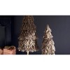 Kalalou Natural Paulownia Wood Christmas Trees, Set of 2 – Farmhouse Tabletop Holiday Accent - 2 of 3