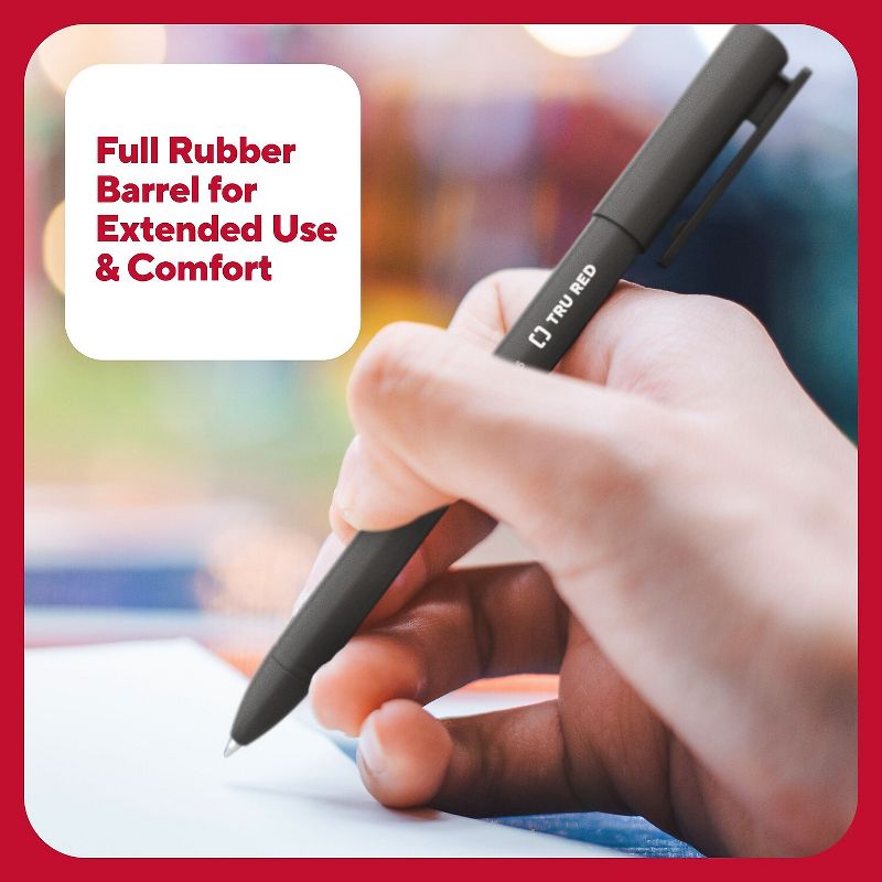 TRU RED Quick Dry Gel Pens Fine Point 0.5mm Blk Dozen TR54471, 5 of 10