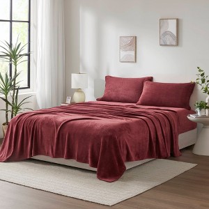 NicBex 3 PCS/4 PCS Micro Plush Sheet Set with 1 Flat Sheet,1 Fitted Sheet and 1/2 Pillowcase,Soft Bed Sheets Machine Washable - 1 of 4