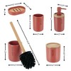 Evideco French Home Goods Refined Bathroom Essentials Set with Natural Bamboo - 5 pieces - 4 of 4