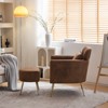KTMBDW Accent Chair with Ottoman, Modern Chair and Footrest, Upholstered Living Room Chairs and Ottoman Set,Reading Chair for Bedroom,Side Comfy Chair - 4 of 4