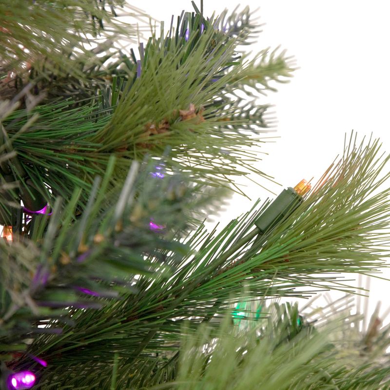 Northlight 3' Pre-Lit Kingston Cashmere Pine Full Artificial Christmas Tree, Multi LED Lights, 4 of 9