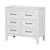 36'' Bathroom Vanity without Sink , Free Standing Single Vanity Set with Four Drawers, Solid Wood Frame Bathroom Storage Cabinet - 3 of 4