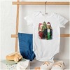 Christmas Gothic Art Xmas Couple Baby Romper Boys or Girls Brisco Brands - 4 of 4