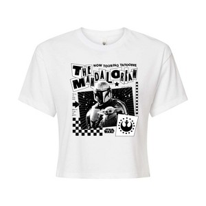 Women's - Star Wars - The Mandalorian Mando Punk Poster Cropped Graphic T-Shirt - 1 of 4