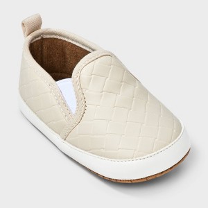 Baby Boys' Woven Slip-On - Cat & Jack™ Light Beige - 1 of 4