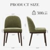 Set of 2 Large Upholstered Dining Chairs with High Back and Wood Legs, Deep Seat Fabric Kitchen Side Chairs for Dining Room - 3 of 4