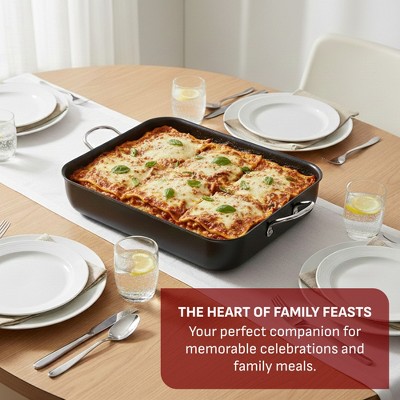 T-Fal Simply Cook 13x16 Nonstick Roaster Black