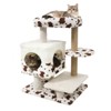 Costway Modern Cat Tree with Wide Upholstered Perch & 2-Entrance Cat Condo Scratching Posts - 2 of 4