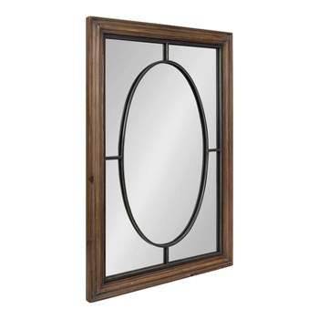 24" x 35" Silverthorne Wood Framed Decorative Wall Mirror Rustic Brown - Kate & Laurel All Things Decor