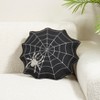 Saro Lifestyle Embroidered Spider Web Poly Filled Throw Pillow, 18", Black - 3 of 3