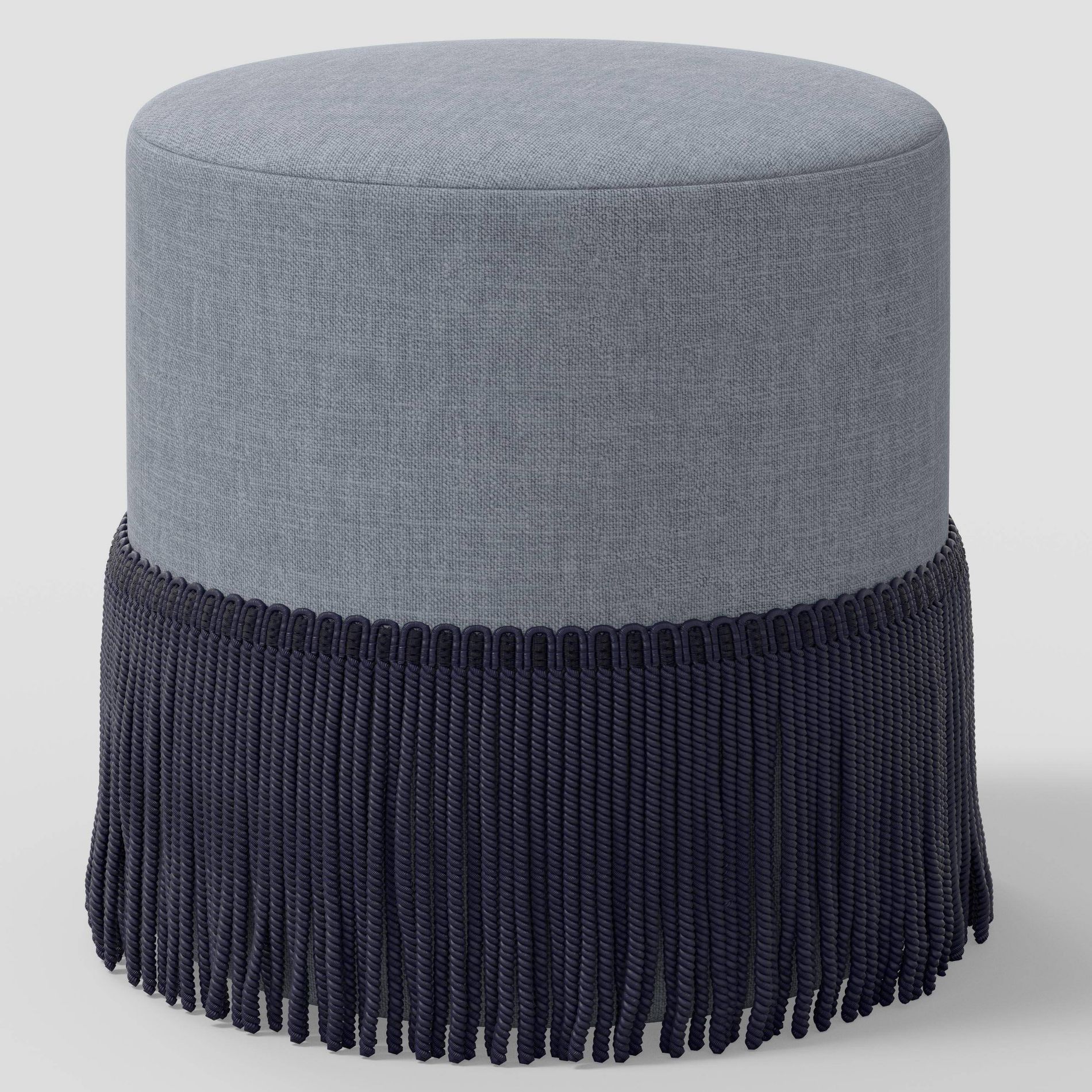 Fringe Ottoman Performance Textured Weave River Navy - Threshold™