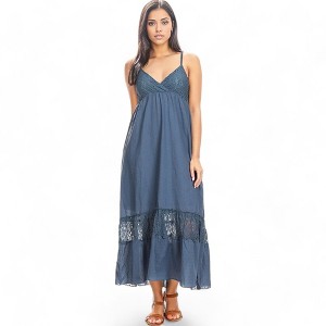 Anna-Kaci Women's Adjustable Spaghetti Strap Sleeveless Boho Lace Maxi Dress for Everyday Look - 1 of 4