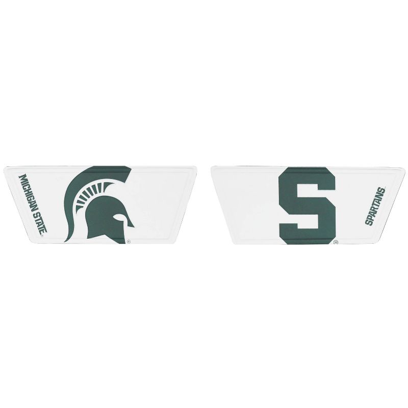 NCAA Michigan State Spartans Slydr Pro Black Sandals - White, 5 of 8
