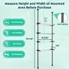 4 Tiers Over Toilet Storage Black Bathroom Organizer Adjustable Tension Pole Shelves for Showers 97 to 116 Inches - 2 of 4