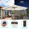 Sonkuki 9 ft Outdoor LED Round Solar Lighted Patio Market Umbrella W/Tilt, UV-Resistant Fabic for Backyard, Garden - 4 of 4