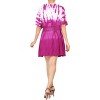 LA LEELA Women's Summer Front Open Vacation Beachwear Mini Bathing Suit Duster Holiday Swimwear Coverups Cardigan for Women L-XL Pink, Tie Dye Design - 4 of 4