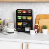Tea Bag Organizer, Tea Station Organizer, Countertop Storage for Kitchen, Plastic Design, 10.25"L x 3.25"W x 13.75"H, Black - 3 of 4