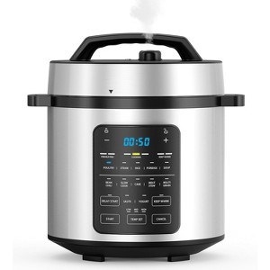 IULULU Electric Pressure Cooker, 12-in-1 Multicooker, Stainless Steel - 1 of 4