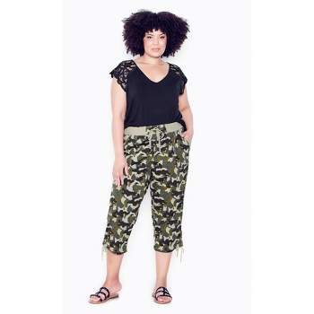 Women Camouflage Long Pants Camo Capris Casual Summer Pants