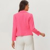 INSPIRE CHIC Women's Open Front Office Long Sleeve Lightweight Printed Floral Crop Suit Blazer - 4 of 4