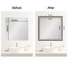 Amanti Art Mirror Makeover Bathroom Mirror Frame Border Kit  - Fully Assembled Peel and Stick Frame - Mirror NOT Included - Lyla Ornate Silver Trim - 4 of 4