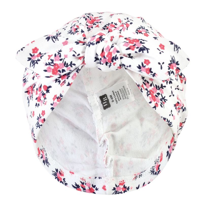 Hudson Baby Baby Girl Turban Cotton Headwraps, Dainty Floral, One Size, 4 of 7