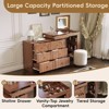 Okak Vanity Desk with Flip-Top Mirror, Vintage Vanity with 7 Drawers, 3 Shelves and 9 Compartments, Compact Vanity for Bedroom, Living Room - 4 of 4