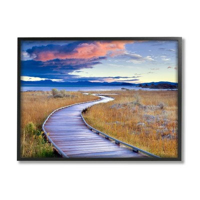 Stupell Industries Coastal Boardwalk Sunset Framed Giclee Art