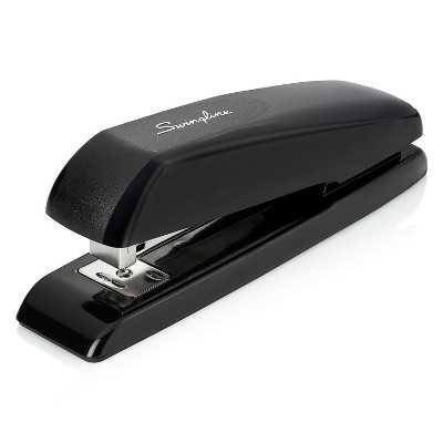 Black Metal 20-Sheet Full Strip Standing Desk Stapler