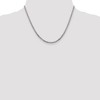 Black Bow Jewelry 2.9mm, 14K White Gold, Solid Flat Beveled Curb Chain Necklace - 2 of 4