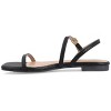 Journee Collection Womens Crishell Textured Material Sling Back Stacked Heel Sandals - 2 of 4