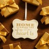 Pavilion Gift Company - Home is Where the Heart is - 2.75" x 2.25" Hanging Plaque - Wall Sign Panels - 4 of 4