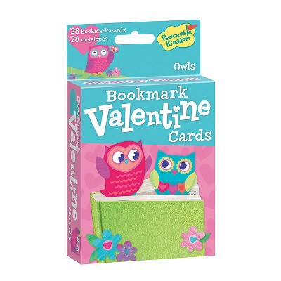 MindWare Pop-Out Owl Bookmark Valentines - 28 Cards, 28 Envelopes