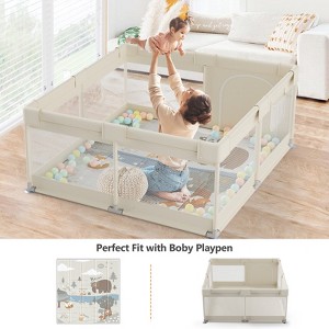Fodoss Baby Playpen with Mat ，47 x 47 In Playpen for Babies and Toddlers, Indoor & Outdoor Activity Center, Safety Baby Fence - 1 of 4