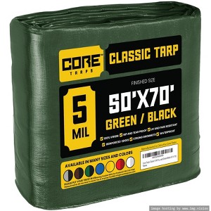 Core Tarps Heavy Duty 5 Mil Tarp Cover, UV Resistant, Rip Proof for Roof, Camping, Patio, Pool, Boat - 1 of 4