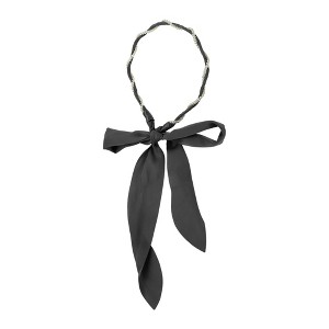 Unique Bargains Women's Faux Pearl Satin Headband 1 Pc - 1 of 4
