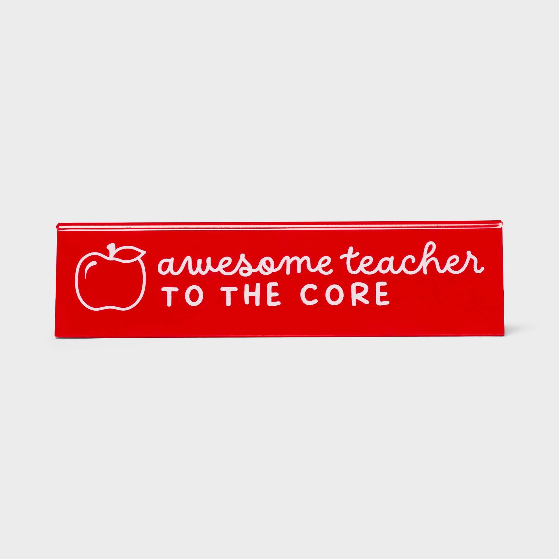 Awesome Teacher to the Core Desk Plaque - Spritz™