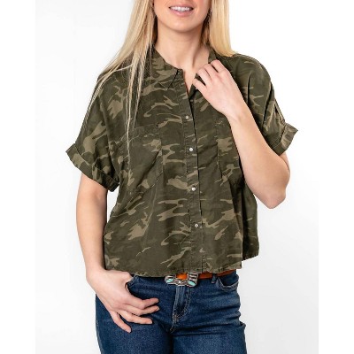 Women's Camo Cropped Shirt - Giftcraft