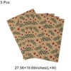 Unique Bargains Gift Wrap Paper Christmas Kraft 27.56"x19.69" 5 Pcs - 3 of 4
